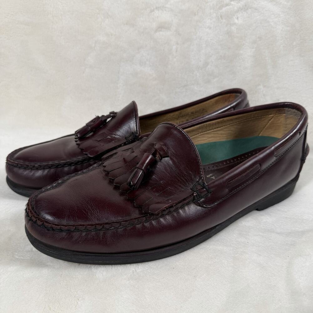 Sebago Men’s Burgundy Leather Kiltie Tassel Loafers Slip On Dress Shoes Sz 11.5